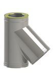 Inox T-komad 45°